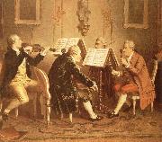 hans werer henze A string quartet of the 18th century Germany oil painting reproduction